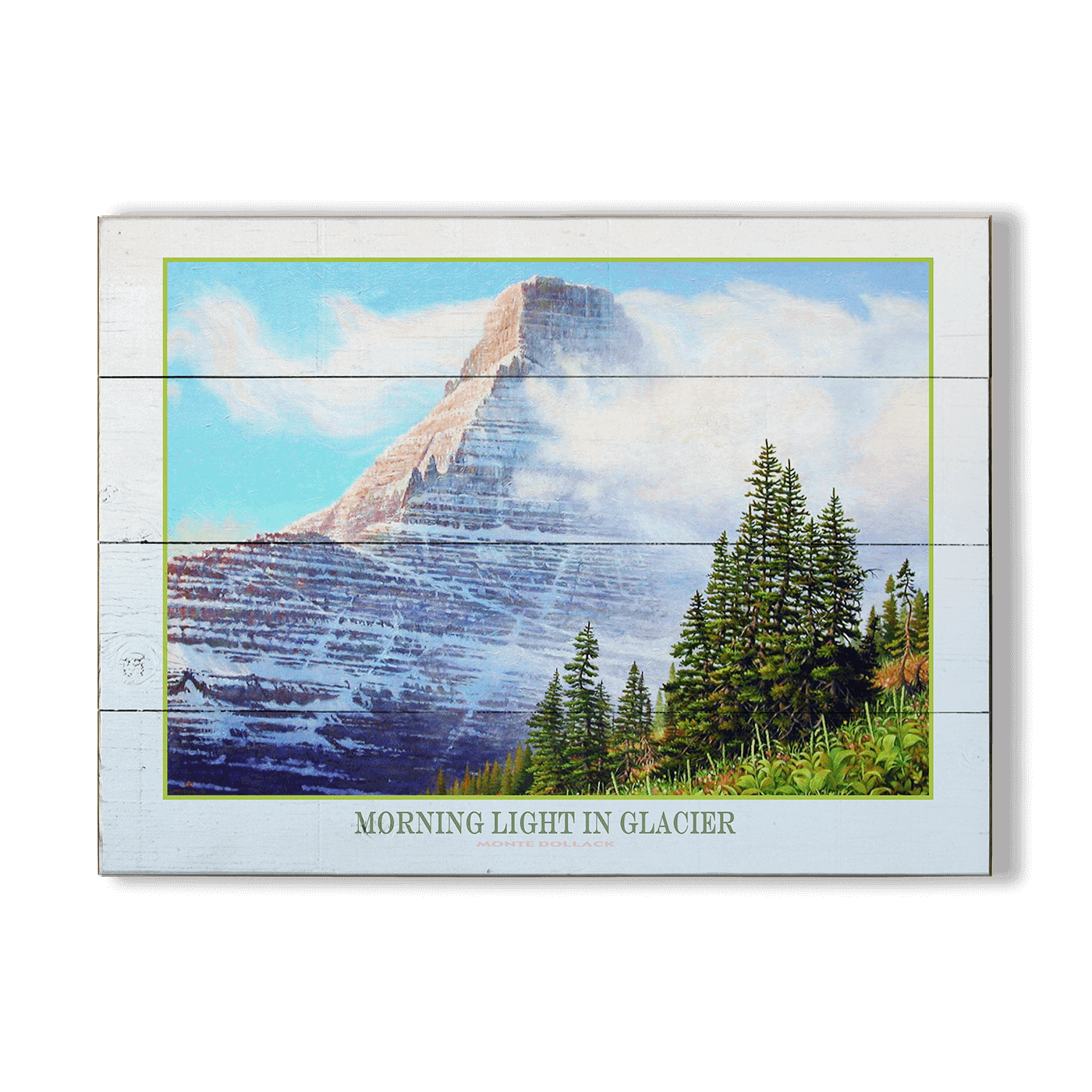 Morning Light in Glacier - Wood & Metal Wall Art